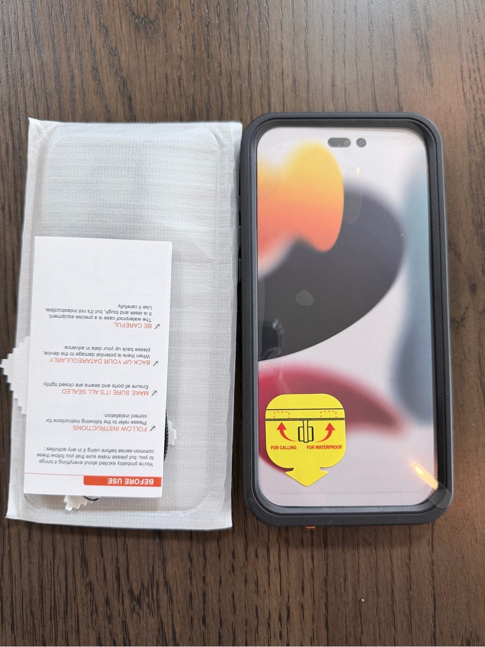 Never Used iPhone 16 Pro Waterproof Black Phone Case
